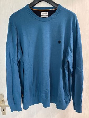 Gr. 3XL Timberland Pullover in dunkel-türkis 100% Baumwolle