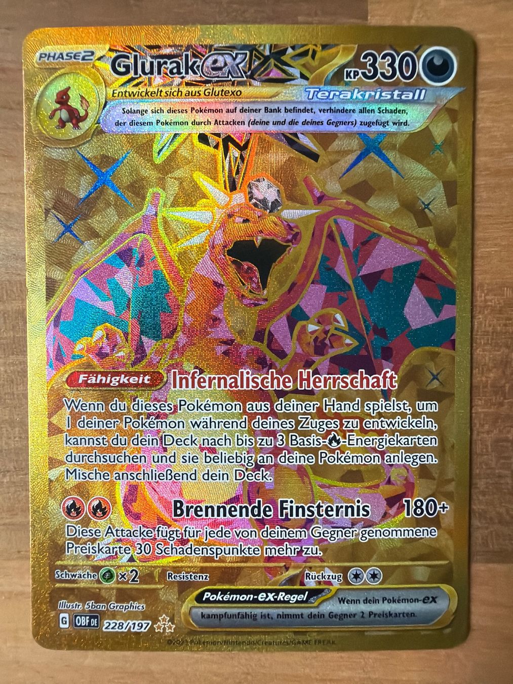 Cartes: Pokémon Charizard ex 228/197 Hyper Rare Gold Obsidian Flames – Neuf (Voir description) à Huenenberg par Sebjugnet