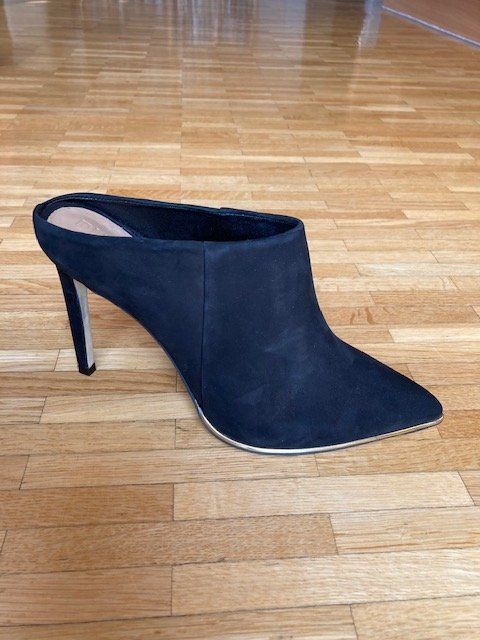 Damenschuhe: Mules en daim noir 39 neuves – Neu und originalverpackt aus Bursins von Mr1968 1