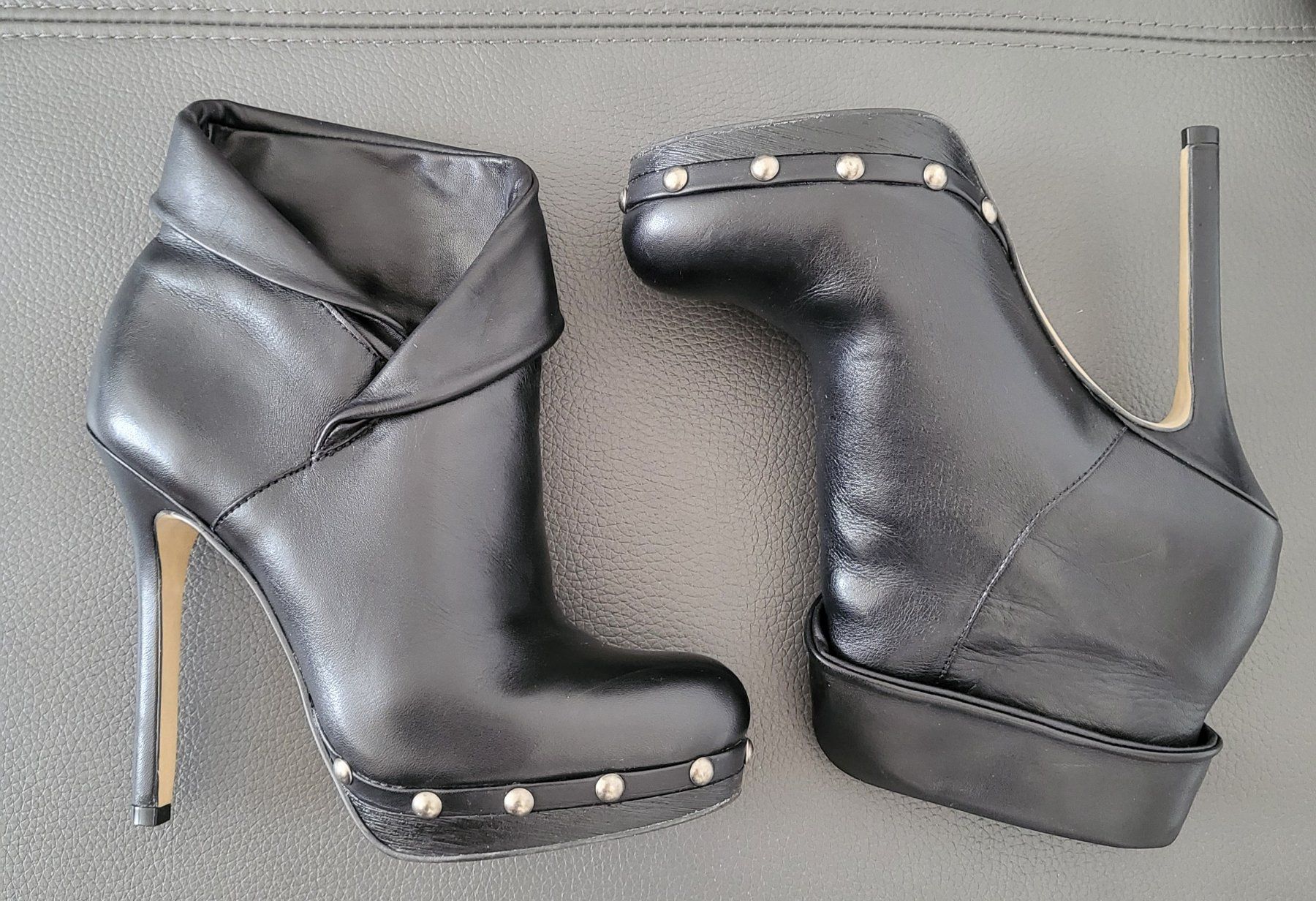 Scarpe da donna: Bottines à plateforme en cuir. – Usato da Neuchâtel venduto da wikit