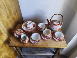 Antikes Teeservice - Japanisch Handbemalt, 21 teilig