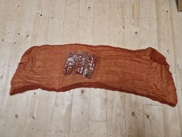 4 Tischläufer, Rostrot 90x300cm, Hochzeit Deko