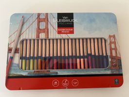 Aquarellstifte Van Bleiswijck 48 Farben im Metallkasten