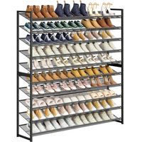 Metall Schuhregal verstellbar, teilbar Schuhablage 10-stufig