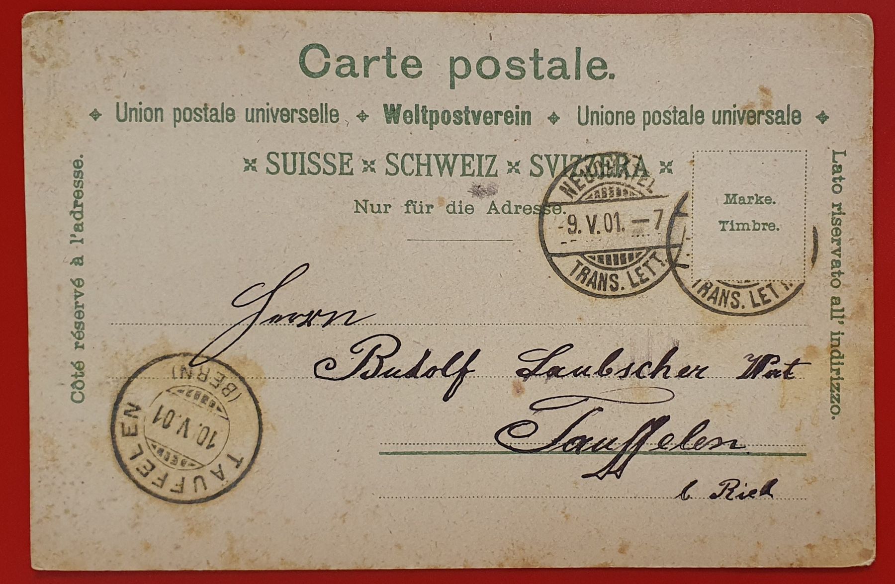 Cartoline postali: Neuchâtel 1901 – Usato da Kreuzlingen venduto da Rschweiz1 1