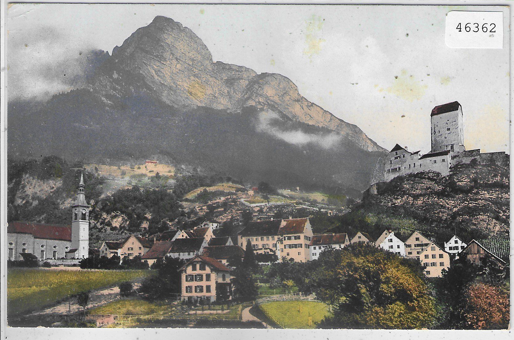 Cartoline postali: Saragans - Dorf und Schloss - Litho – Usato da Ettingen venduto da Kartenplanet