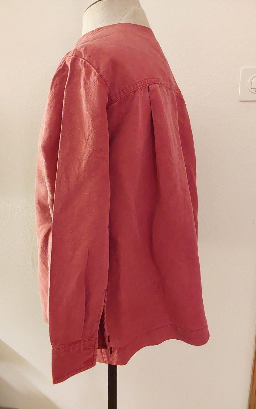 Caroll Camicette: Bluse Tunika Leinen rot Caroll 42 – Usato da Köniz venduto da scopello12 3