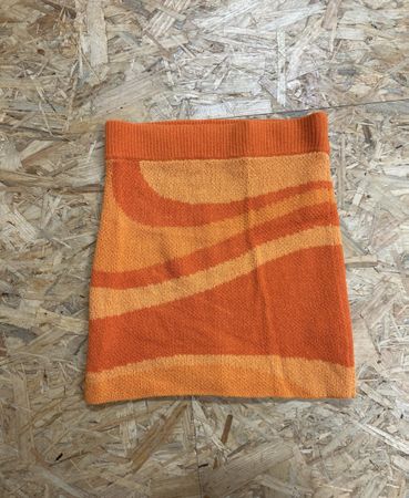 Weekday orange knit skirt Size XS 
