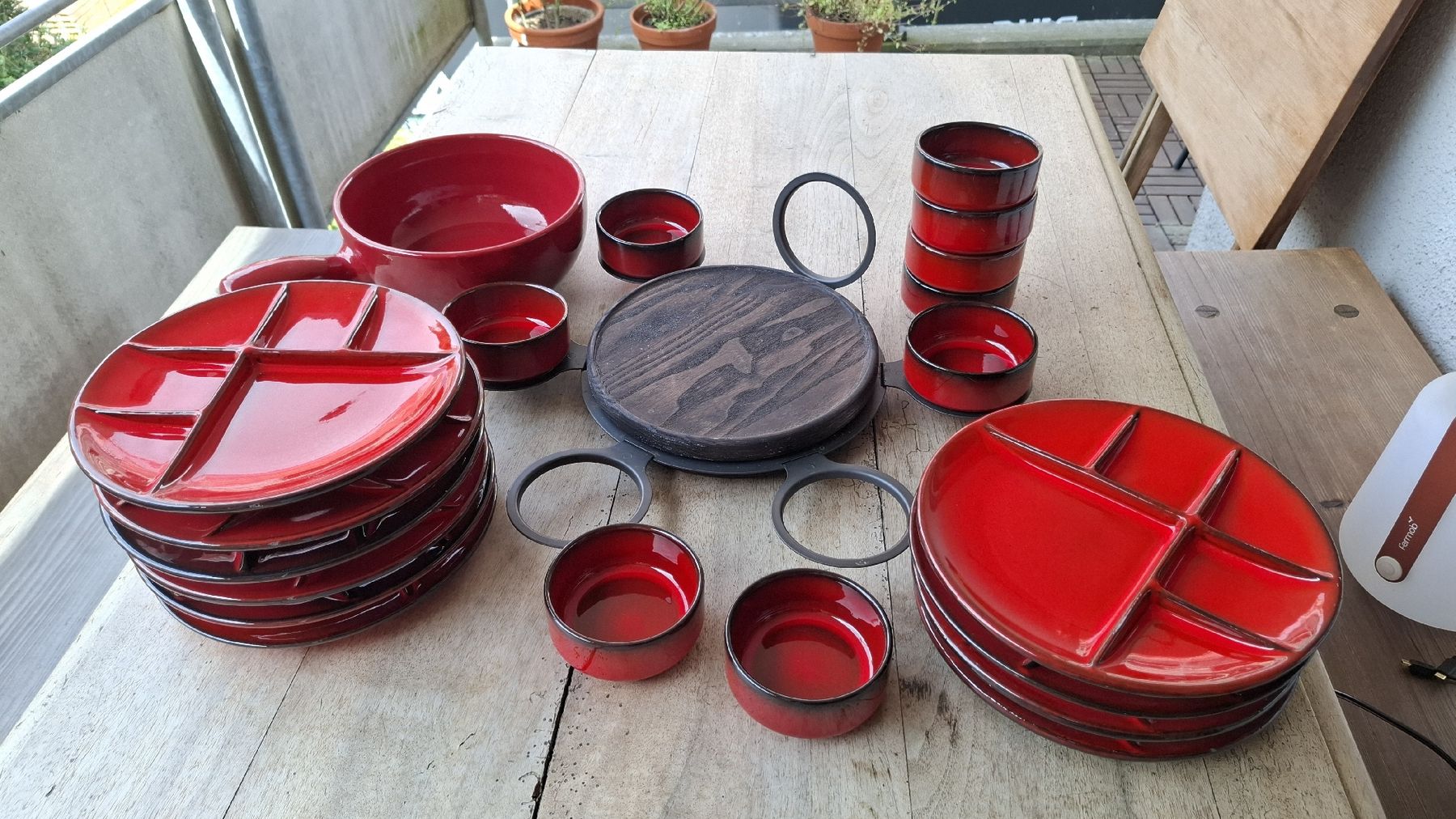 Set di piatti: Fondue Chinoise rot – Usato da Zürich venduto da witike 1