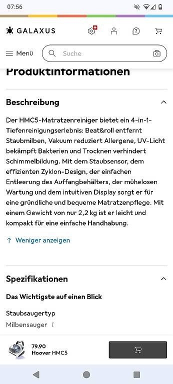 Hoover Staubsauger & Zubehör: Hoover matress cleaner – Neu (gemäss Beschreibung) aus Zürich von sim_ykb6 2
