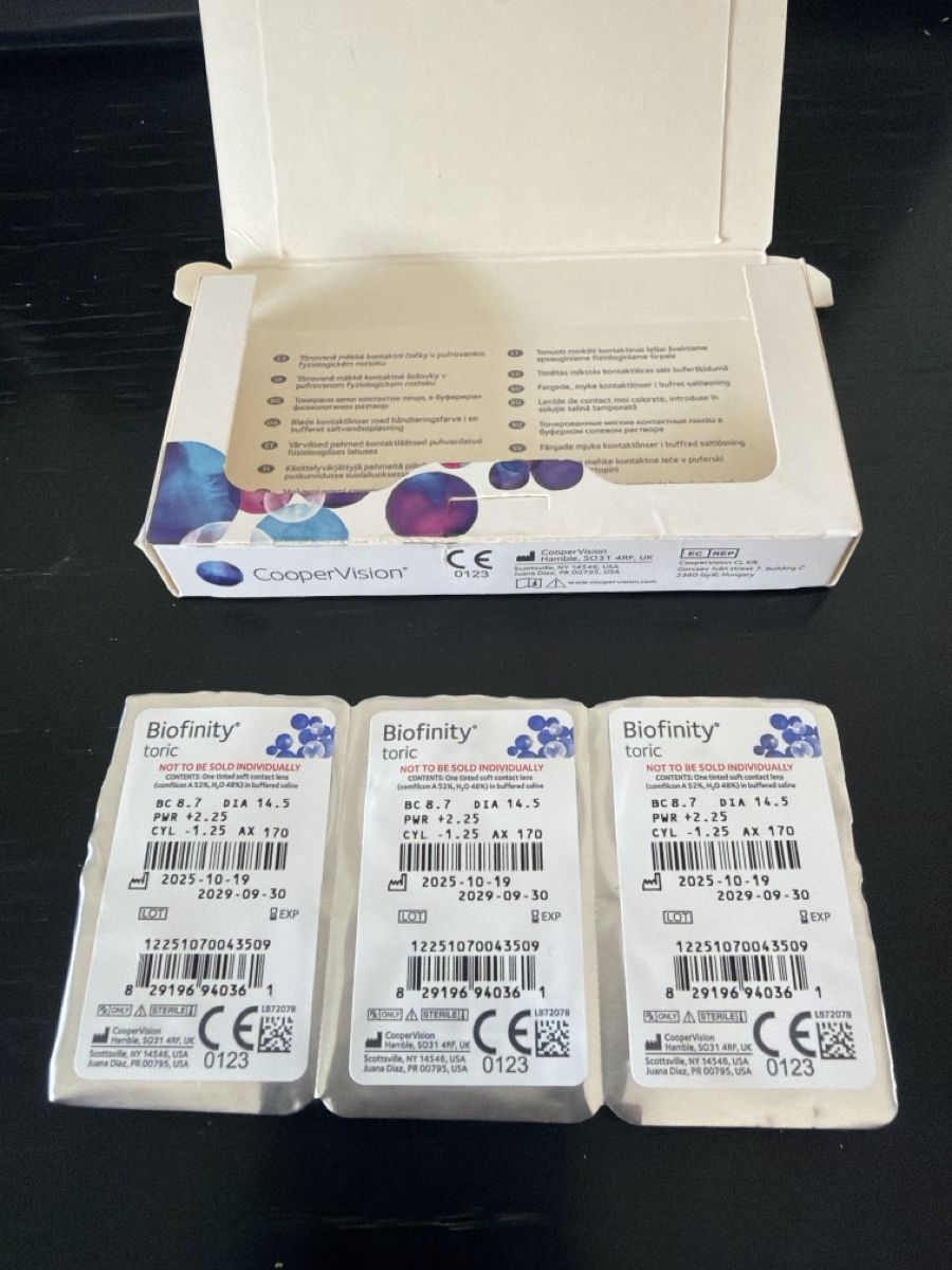 Cooper Vision Kontaktlinsen: Biofinity toric 3 Stk. Monatslinsen +2.25 – Neu (gemäss Beschreibung) aus Bern von Torpor 1