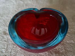 Traumhafte Sommerso Glasschale von Murano 1960 bis 1970