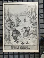 Litho Humor PK Der Mai ist gekommen.. Gelaufen Lörrach 1938