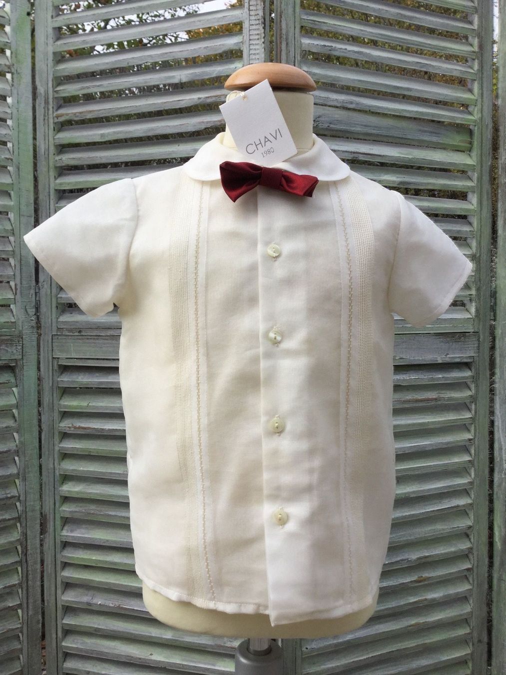 Camicette, T-shirt & Top: Chemisier + Bermuda écru/rouge mariage – Nuovo (secondo la descrizione) da Agiez venduto da chouchanelle 4