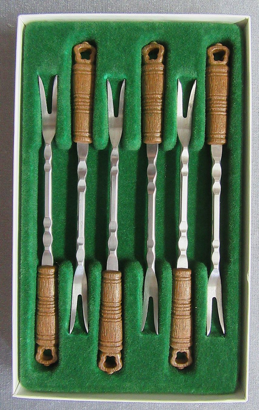 Fourchettes: Grasoli 6 Party-Picks - Stil Rustical - Apero Gabeln – D'occasion à Auenstein par Padabimbim 2