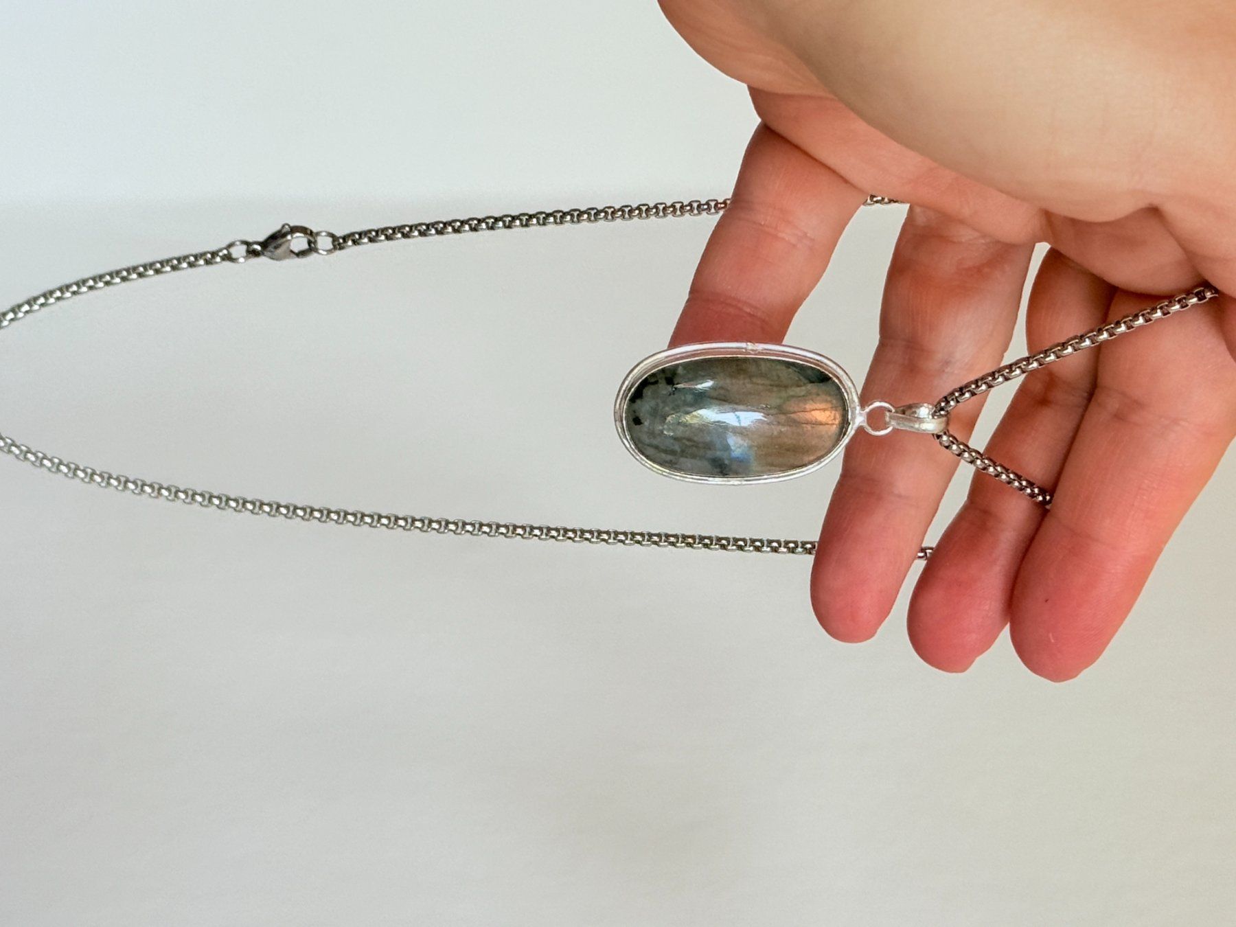 Catenine: Collier labradorite, élégant et tendance ✨ – Nuovo e nell'imballaggio originale da Genève venduto da AWWA 9