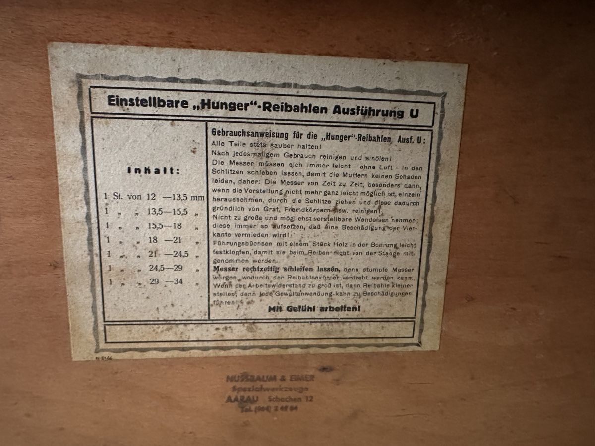 Alle Werkzeuge: Set Reibahlen – Gebraucht aus Roggwil BE von urs_7lwn 1