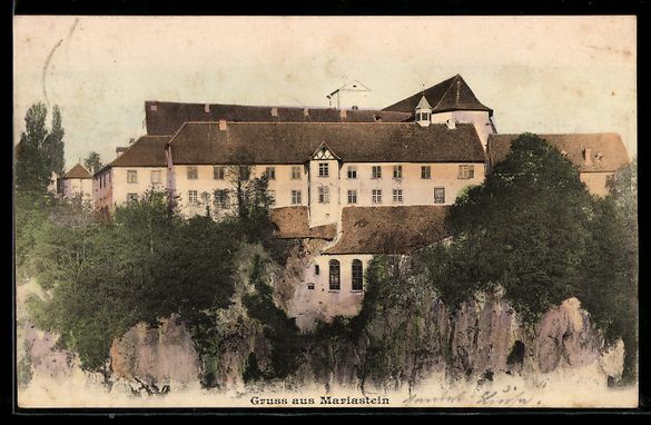 Cartoline postali: AK Mariastein, Blick auf Schloss, 1904 – Usato da Berlin venduto da bartko-reher