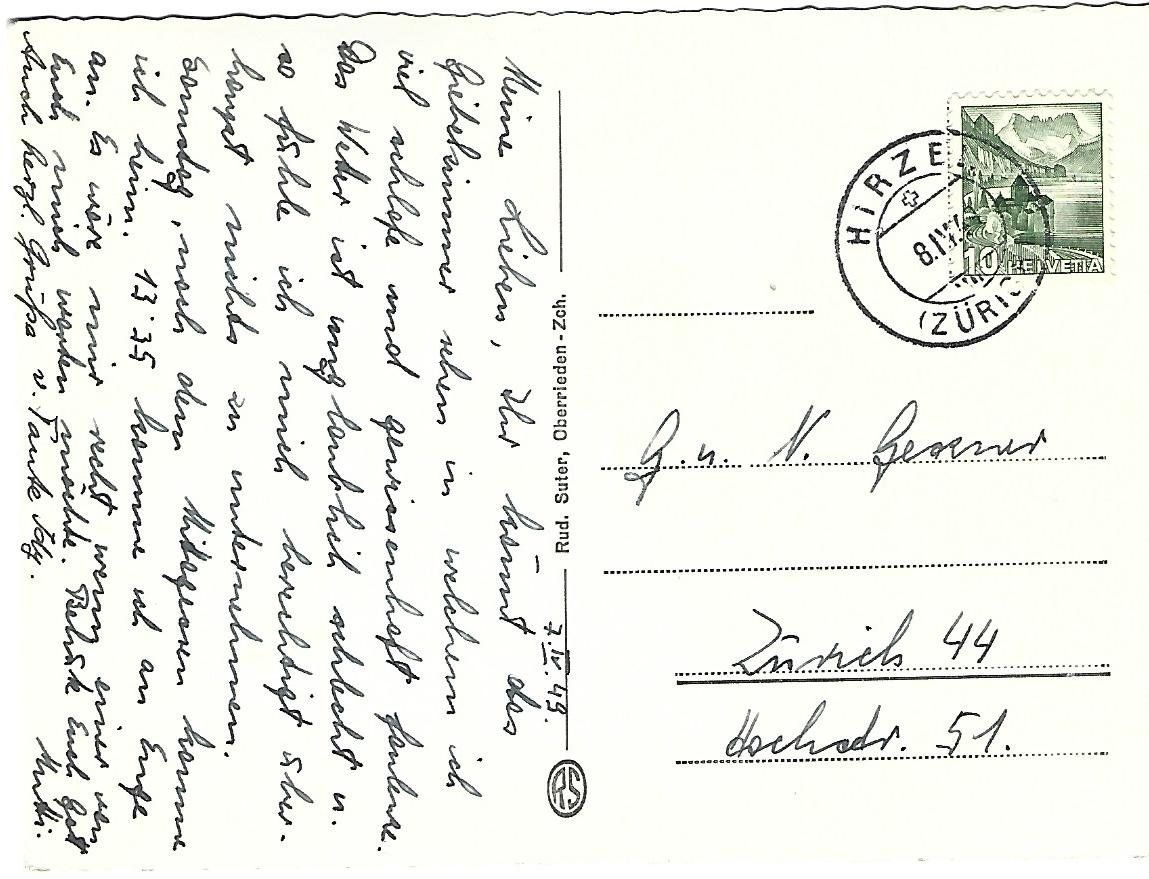 Cartoline postali: Hirzel Dorfansicht – Usato da Wetzikon ZH venduto da Brulu100 1