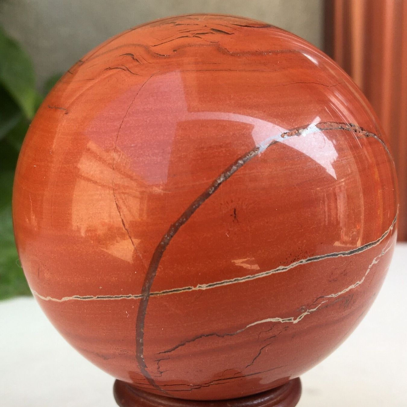 Mineralien & Heilsteine: NEU: Orange-river Jaspis Edelstein Kugel 565 Gramm 7,2 cm – Neu (gemäss Beschreibung) aus Matten b. Interl von Edelsteingalerie 8