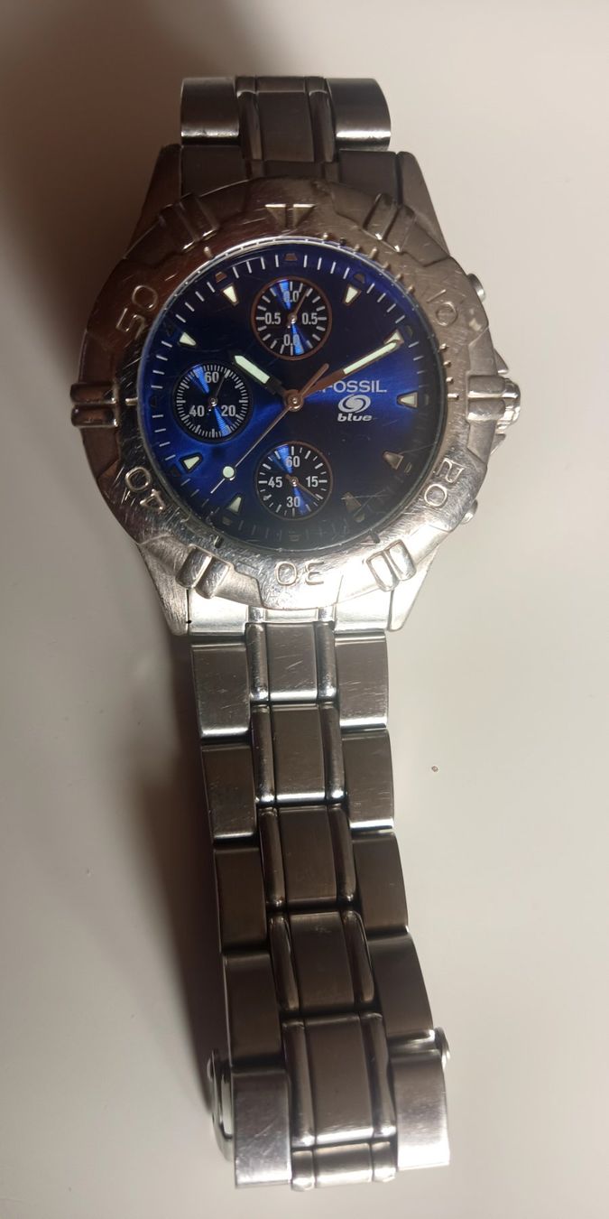 Fossil Uhren: Fossil blue – Gebraucht aus Mittelhäusern von Steigerer3 3