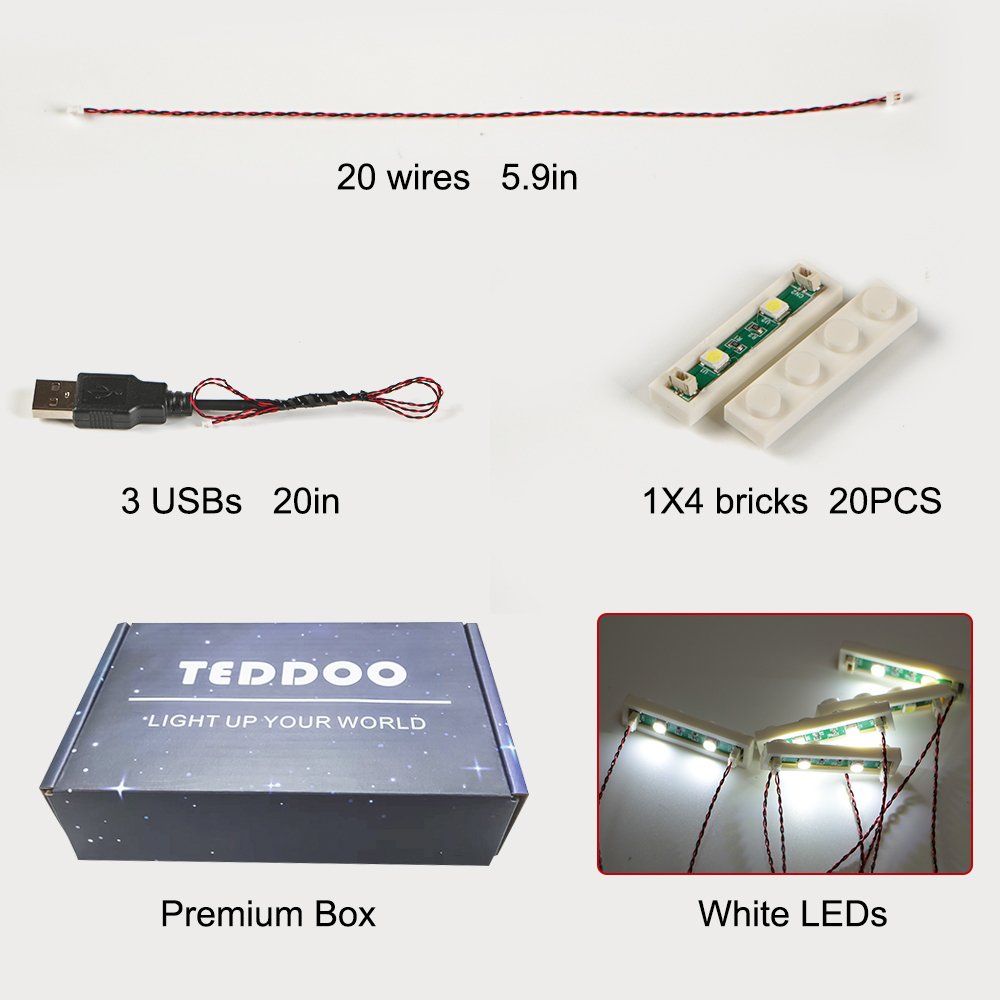 Lego Kit di costruzioni: Light up your Lego - 20x LED White cool Lights – Nuovo (secondo la descrizione) da Glattbrugg venduto da har_jgc7 2