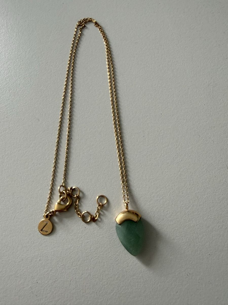 Catenine: Kette goldfarben mit Jade Stein Accessoires  – Nuovo (secondo la descrizione) da Stansstad venduto da InStyle8 3