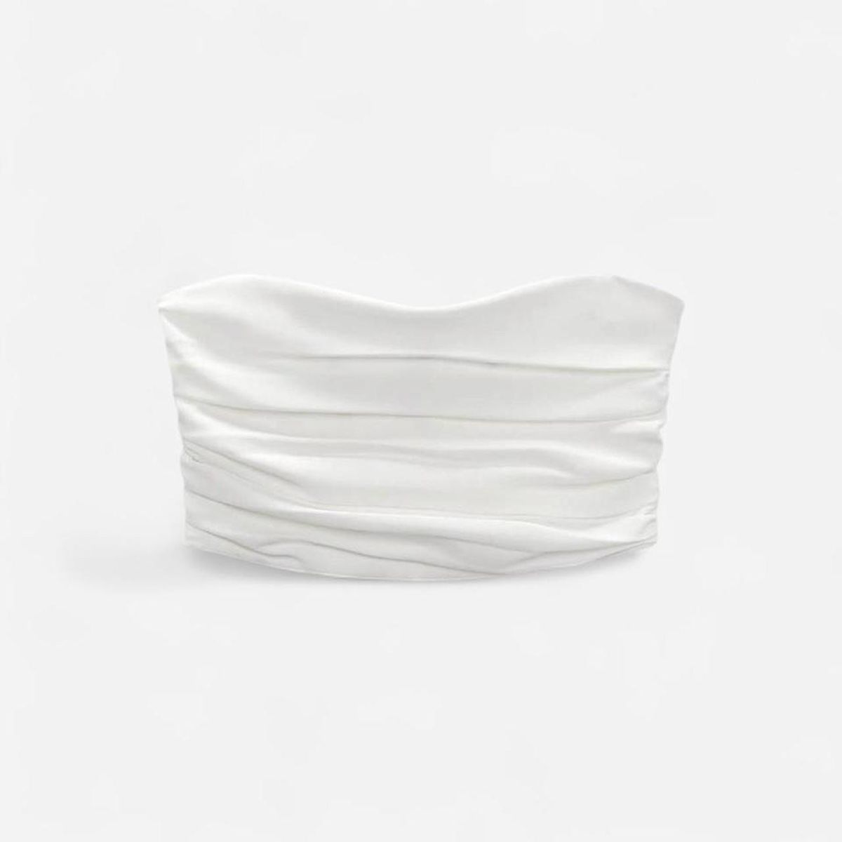 Zara Top: Zara White Bandeau Top  – Nuovo e nell'imballaggio originale da Basel venduto da 1moonstar