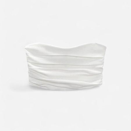 Zara White Bandeau Top 