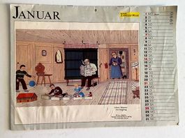 Sammlerstück-Jahres-Wand-Kalender "Albert Manser 1990"