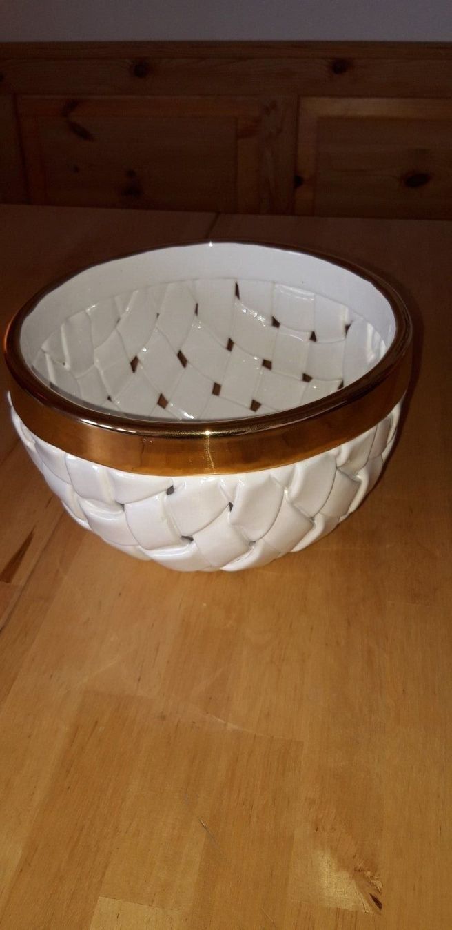Ciotole: Schöne edle Designer Schale  weiss gold – Nuovo (secondo la descrizione) da Mogelsberg venduto da Lavidapura 1