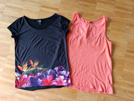 2 Sommer Top Damen Mango Benetton, Gr S