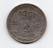 (1411) Holland, 2 ½ Gulden 1845, ss-vz
