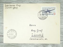 TR02 Enveloppe + Timbre Suisse 1944