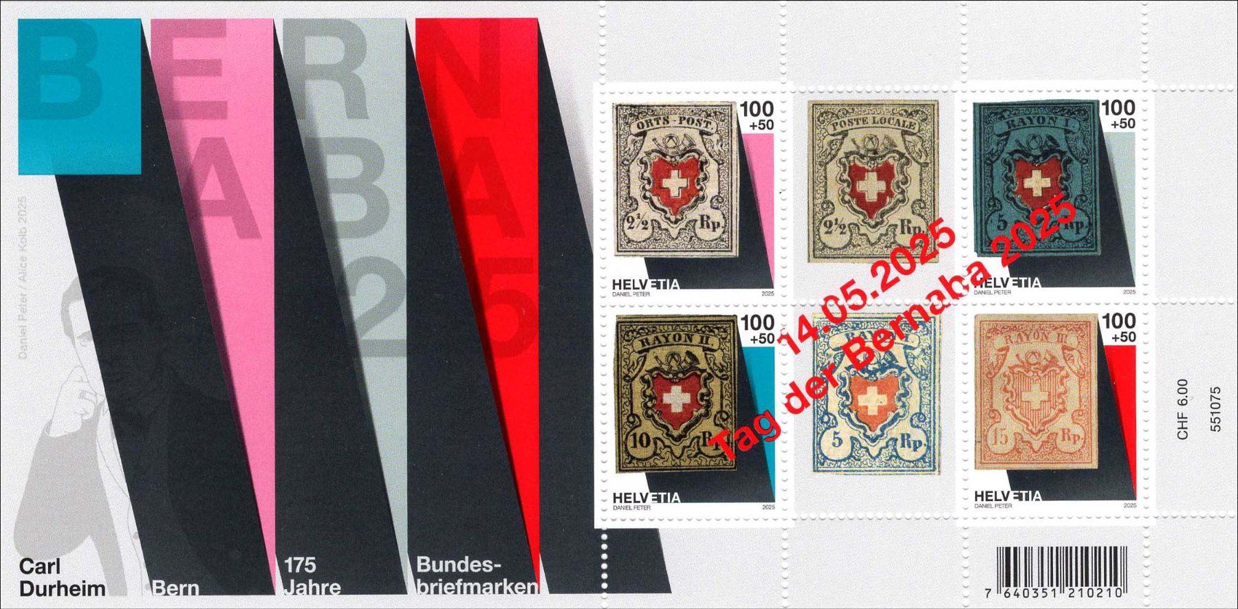 Alle Briefmarken: BERNABA Serie Überdruck-Bögen postfrisch – Gebraucht aus Heerbrugg von Swissphila 4