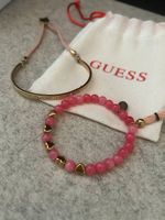 Guess Armband Set rosa/gold mit Schmuckbeutel