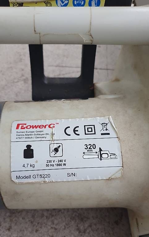 Scies: Tronçonneuse électrique PowerG GT5220 – D'occasion à Servion par meno999 1