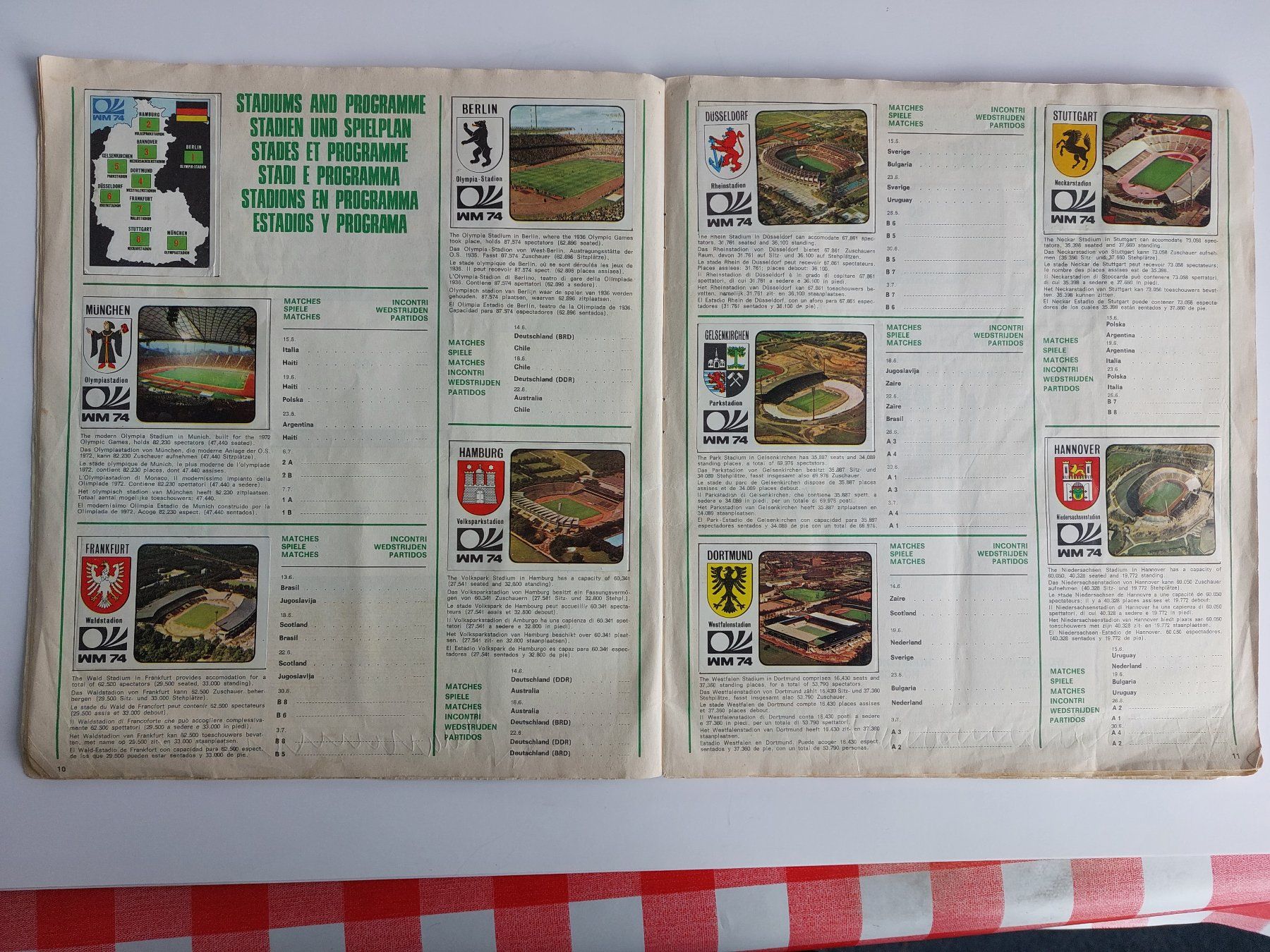 Panini Alben: Panini Heft - Fussball WM - München 1974 – Gebraucht aus Binningen von Harry_82 2