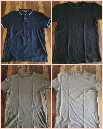 4 Herren T-Shirts Polo und Rundhals Grösse L und M