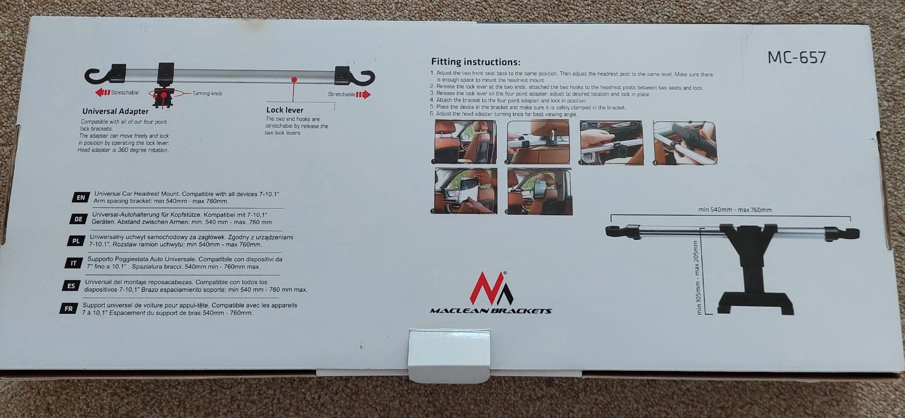 Staffa per monitor: Tablet Halter fürs Auto – Nuovo (secondo la descrizione) da Fehraltorf venduto da lameduckalex 1