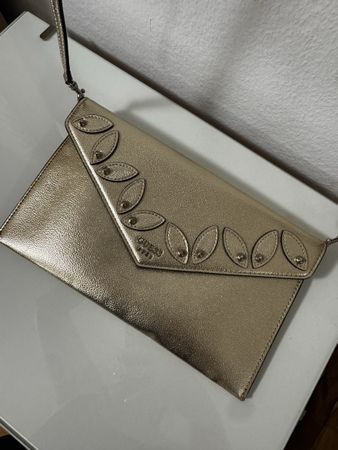 Gold Guess C-Lutch Tasche 33cm, perfekt für Silvester & Part