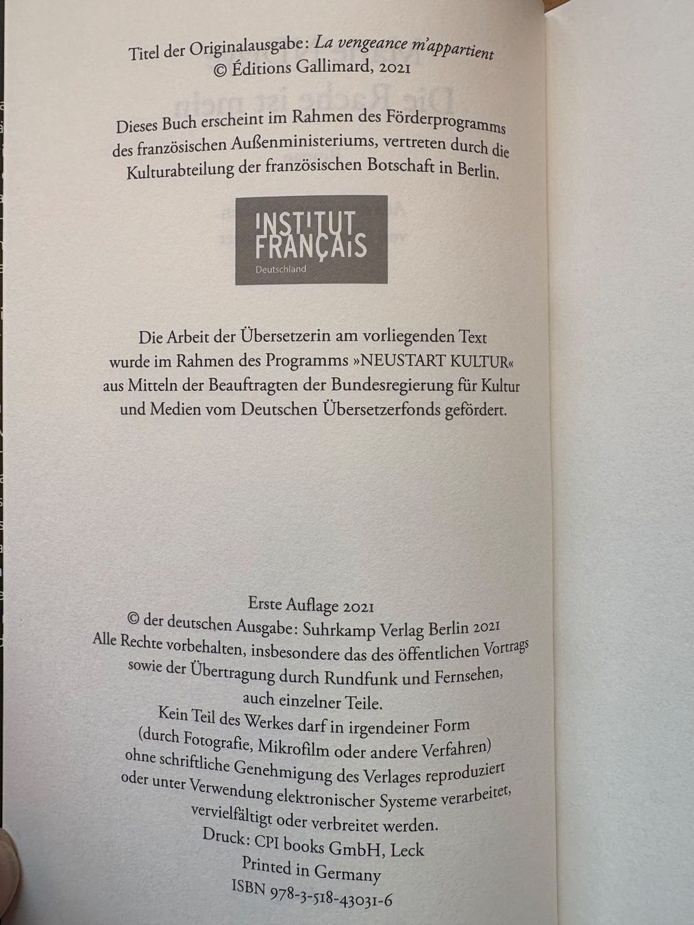 Bücher: Die Rache ist mein – Gebraucht aus Seengen von Andalusia 3