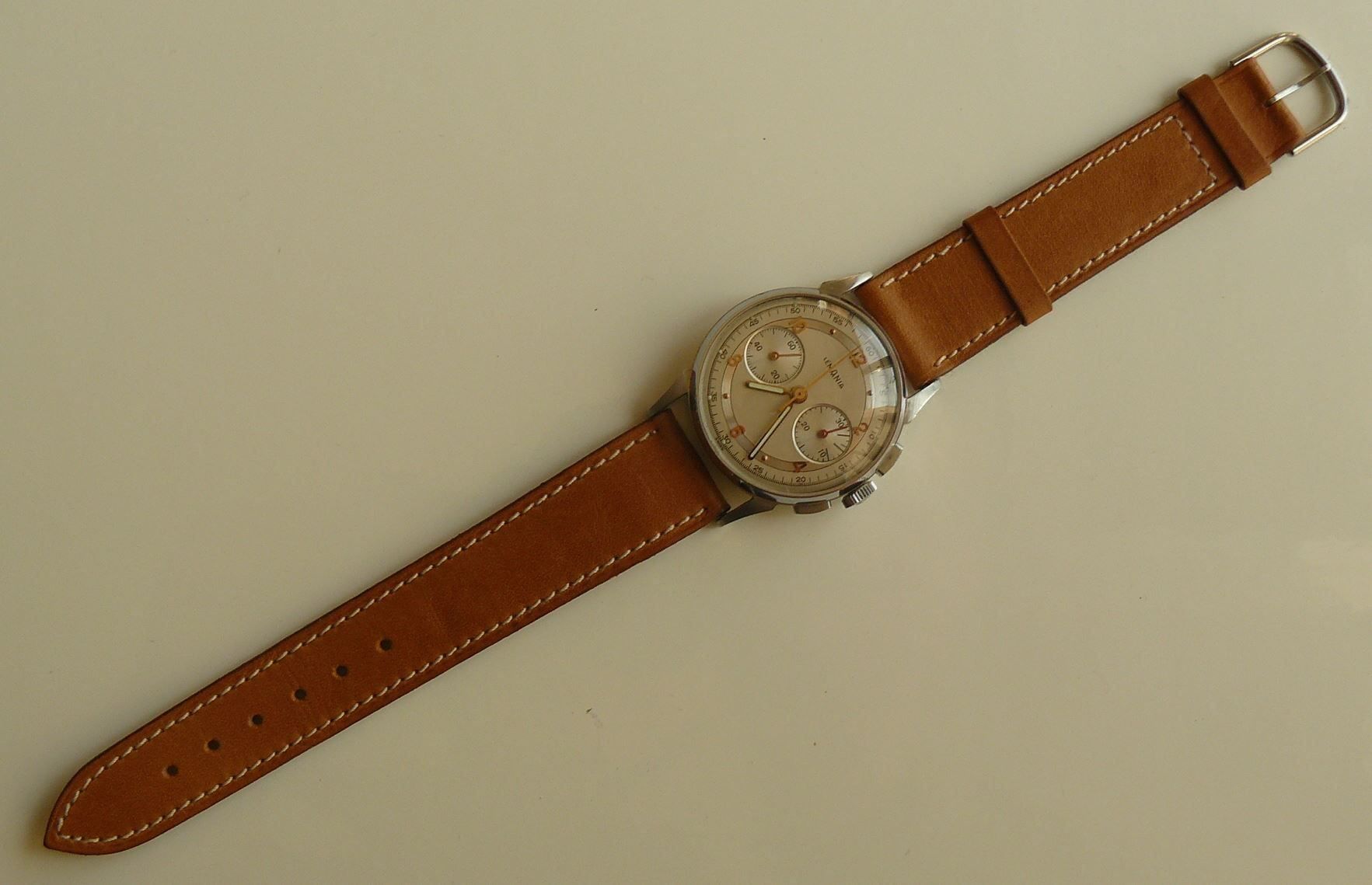 Lemania Uhren: LEMANIA Chrono Cal 1872 - ø 32 mm 1969 - Stahl - Handaufzug – Gebraucht aus Appenzell von Zimiuno 3
