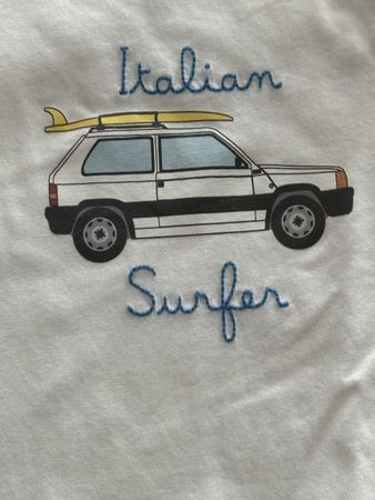 T-Shirt Weiss Grösse L "Italian Surfer" MC2 Saint Barth