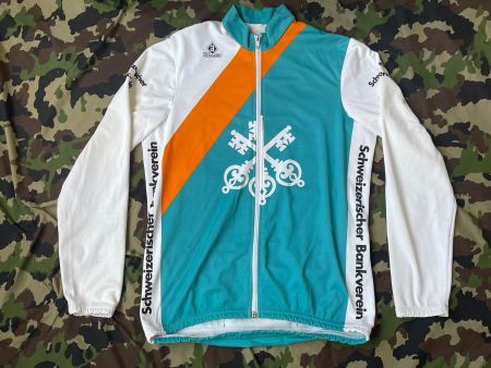 Vintage 90s UBS Bike Jersey Sz L
