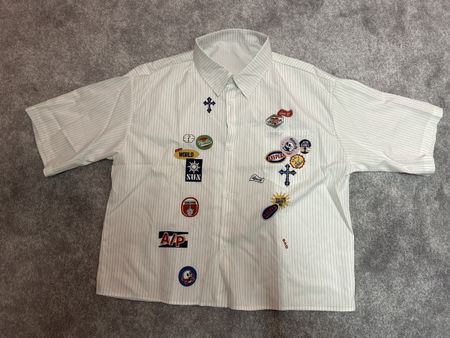 Coole Sommerbluse mit Patches, Gr. M, neuwertig!