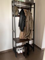 Garderobe in schwarzbraun / 76 x 43 x 180 cm