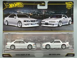 Hot Wheels Premium Toyota Chaser & Toyota Supra 1:64 Neu OVP