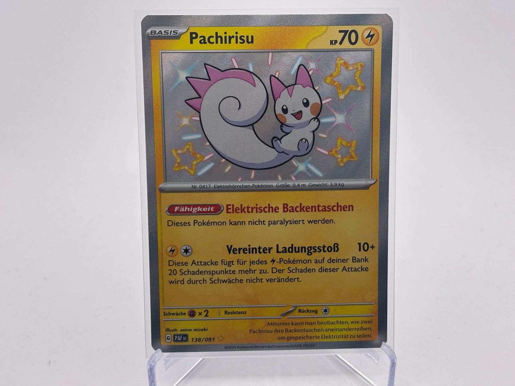 Pokémon Carte collezionabili: Paldeas Schicksale - Pachirisu  (PAF 138) - DE – Nuovo (secondo la descrizione) da Allschwil venduto da Bullach