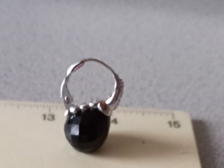 Ohrringe & -stecker: Silber Ohrhänger mit Onyx Stein Silber rohdiniert – Neu und originalverpackt aus Winistorf von acreativ 4